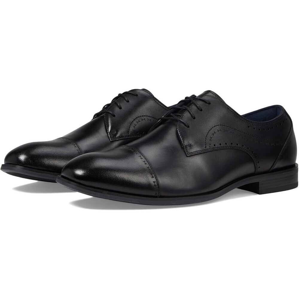 Stacy Adams Bryant 25634-001 Oxford Men's US 8 Black Cap Toe Dress Shoes HAWK683